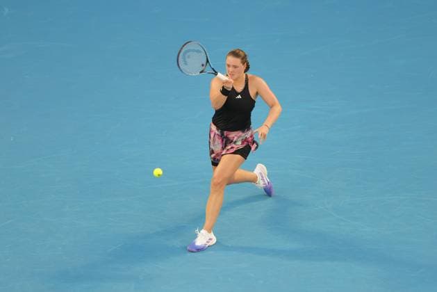 Julie Niemeier, GER, during first round of 2023 Australian Open in Melbourne, 16 01 2023
