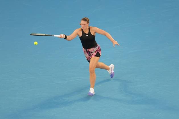 Julie Niemeier, GER, during first round of 2023 Australian Open in Melbourne, 16 01 2023