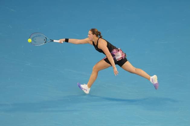 Julie Niemeier, GER, during first round of 2023 Australian Open in Melbourne, 16 01 2023