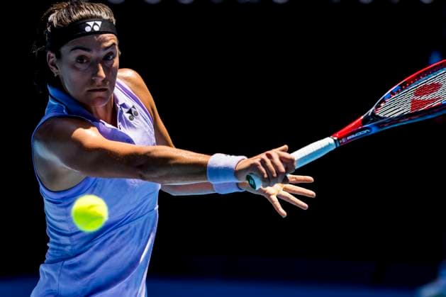 MELBOURNE, VIC - JANUARY 17: Caroline Garcia of France in action during Round 1 of the 2023 Australian Open on January 17 2023, at Melbourne Park in Melbourne, Australia. (Photo by Jason Heidrich Icon Sportswire) TENNIS: JAN 17 Australian Open Icon220117088