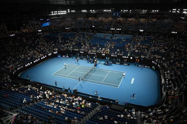 TENNIS AUSTRALIAN OPEN, General view of Rod Laver Arena with the roof closed during the first round match between Andy Murray of Great Britain and Matteo Berrettini of Italy at the 2023 Australian Open tennis championship at Melbourne Park in Melbourne, Tuesday, January 17, 2023. ( NO ARCHIVING, EDITORIAL USE ONLY, NO USE IN BOOKS WITHOUT CONSENT MELBOURNE VICTORIA AUSTRALIA  Copyright: xJAMESxROSSx 20230117001753399812