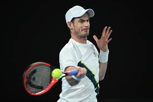 TENNIS AUSTRALIAN OPEN, Andy Murray of Great Britain returns during his 1st round singles match against Matteo Berrettini of Italy during 2023 Australian Open tennis tournament at Melbourne Park in Melbourne, Tuesday, January 17, 2023. ( NO ARCHIVING, EDITORIAL USE ONLY, NO USE IN BOOKS WITHOUT CONSENT MELBOURNE VICTORIA AUSTRALIA  Copyright: xJAMESxROSSx 20230117001753402734