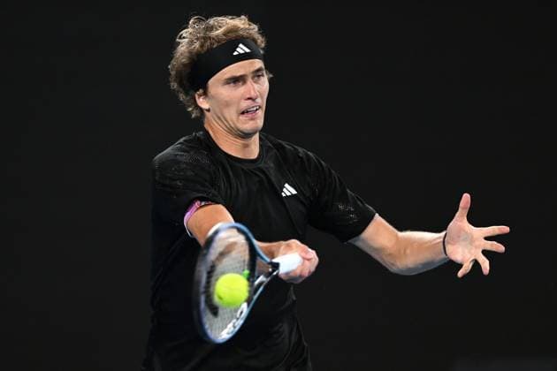 TENNIS AUSTRALIAN OPEN, Alexander Zverev of Germany returns during his first round match against Juan Pablo Varillas of Peru at the 2023 Australian Open tennis tournament at Melbourne Park in Melbourne, Tuesday, January 17, 2023. ( NO ARCHIVING, EDITORIAL USE ONLY, NO USE IN BOOKS WITHOUT CONSENT MELBOURNE VICTORIA AUSTRALIA  Copyright: xLUKASxCOCHx 20230117001753415789