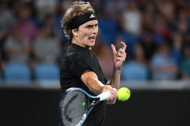 Tennis, Australian Open, Day 2, Juan Pablo Varillas - Alexander Zverev