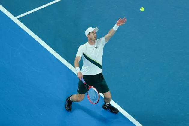 Andy Murray of Great Britain serves during round 1 match between Andy Murray of Great Britain and Matteo Berrettini of Italy Day 2 at the Australian Open Tennis 2023 at Rod Laver Arena, Melbourne, Australia on 17 January 2023. Copyright: xPeterxDovganx 34780415