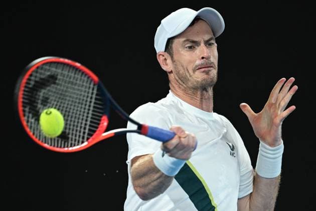 TENNIS AUSTRALIAN OPEN, Andy Murray of Great Britain returns during his 1st round singles match against Matteo Berrettini of Italy during 2023 Australian Open tennis tournament at Melbourne Park in Melbourne, Tuesday, January 17, 2023. ( NO ARCHIVING, EDITORIAL USE ONLY, NO USE IN BOOKS WITHOUT CONSENT MELBOURNE VICTORIA AUSTRALIA  Copyright: xJAMESxROSSx 20230117001753421435