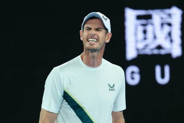 Andy Murray of Great Britain reacts during round 1 match between Andy Murray of Great Britain and Matteo Berrettini of Italy Day 2 at the Australian Open Tennis 2023 at Rod Laver Arena, Melbourne, Australia on 17 January 2023. Copyright: xPeterxDovganx 34780440