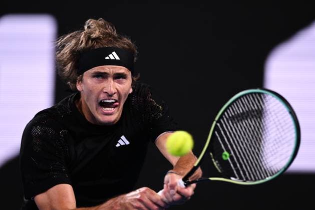 Mandatory Credit: Photo by James Gourley Shutterstock (13716760ej) Alexander Zverev in action during his first round match Australian Open, Day Two, Tennis, Melbourne Park, Melbourne, Australia - 17 Jan 2023 Australian Open, Day Two, Tennis, Melbourne Park, Melbourne, Australia - 17 Jan 2023 Copyright: xJamesxGourley Shutterstockx 13716760ej