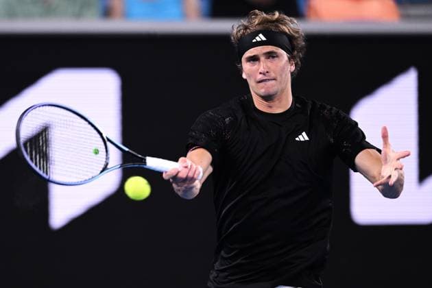 Mandatory Credit: Photo by James Gourley Shutterstock (13716760eg) Alexander Zverev in action during his first round match Australian Open, Day Two, Tennis, Melbourne Park, Melbourne, Australia - 17 Jan 2023 Australian Open, Day Two, Tennis, Melbourne Park, Melbourne, Australia - 17 Jan 2023 Copyright: xJamesxGourley Shutterstockx 13716760eg