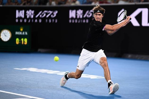 Mandatory Credit: Photo by James Gourley Shutterstock (13716760ef) Alexander Zverev in action during his first round match Australian Open, Day Two, Tennis, Melbourne Park, Melbourne, Australia - 17 Jan 2023 Australian Open, Day Two, Tennis, Melbourne Park, Melbourne, Australia - 17 Jan 2023 Copyright: xJamesxGourley Shutterstockx 13716760ef