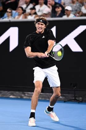 Mandatory Credit: Photo by James Gourley Shutterstock (13716760dz) Alexander Zverev in action during his first round match Australian Open, Day Two, Tennis, Melbourne Park, Melbourne, Australia - 17 Jan 2023 Australian Open, Day Two, Tennis, Melbourne Park, Melbourne, Australia - 17 Jan 2023 Copyright: xJamesxGourley Shutterstockx 13716760dz