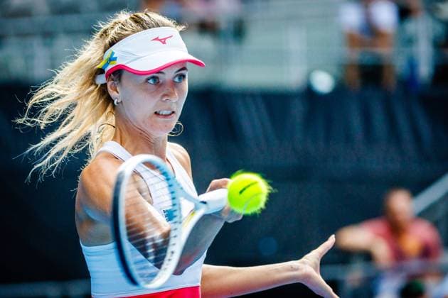 Sport Bilder des Tages Maryna Zanevska WTA, Tennis Damen 87) pictured in action during a women s singles first round game between Belgian Zanevska (WTA 87) and Russian Kudermetova (WTA 9) at the Australian Open tennis Grand Slam, Tuesday 17 January 2023 in Melbourne Park, Melbourne, Australia. PATRICKxHAMILTON  x58320266x