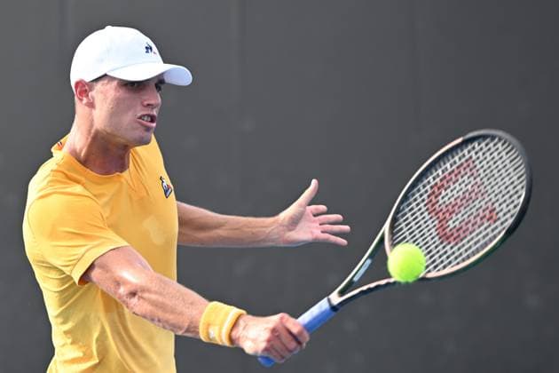 TENNIS AUSTRALIAN OPEN, Christopher O Connell of Australia returns during her 1st round singles match against Jenson Brooksby of the U.S. during 2023 Australian Open tennis tournament at Melbourne Park in Melbourne, Tuesday, January 17, 2023. ( NO ARCHIVING, EDITORIAL USE ONLY, NO USE IN BOOKS WITHOUT CONSENT MELBOURNE VICTORIA AUSTRALIA  Copyright: xJOELxCARRETTx 20230117001753449254