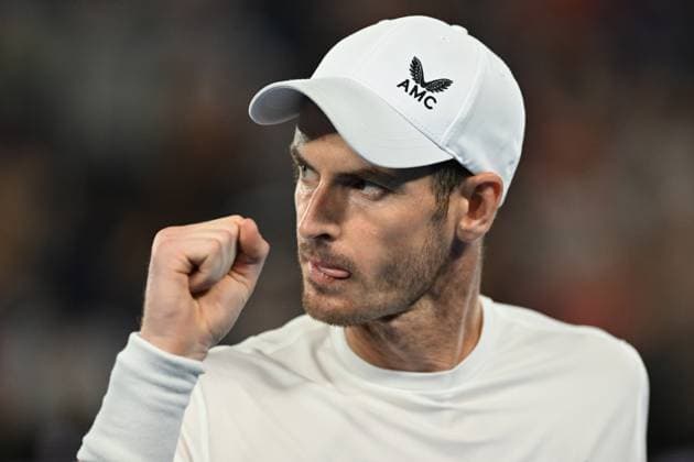 TENNIS AUSTRALIAN OPEN, Andy Murray of Great Britain celebrates a point during his 1st round singles match against Matteo Berrettini of Italy during 2023 Australian Open tennis tournament at Melbourne Park in Melbourne, Tuesday, January 17, 2023. ( NO ARCHIVING, EDITORIAL USE ONLY, NO USE IN BOOKS WITHOUT CONSENT MELBOURNE VICTORIA AUSTRALIA  Copyright: xLUKASxCOCHx 20230117001753454265