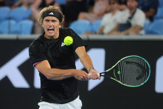 Alexander Zverev of Germany in action during round 1 match between Alexander Zverev of Germany and Juan Pablo Varillas of Peru Day 2 at the Australian Open Tennis 2023 at Margaret Court Arena, Melbourne, Australia on 17 January 2023. Copyright: xPeterxDovganx 34780532