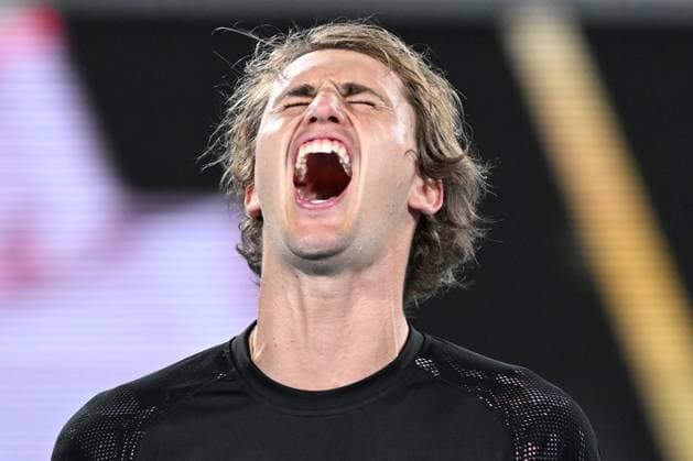 TENNIS AUSTRALIAN OPEN, Alexander Zverev of Germany celebrates winning his first round match against Juan Pablo Varillas of Peru at the 2023 Australian Open tennis tournament at Melbourne Park in Melbourne, Tuesday, January 17, 2023. ( NO ARCHIVING, EDITORIAL USE ONLY, NO USE IN BOOKS WITHOUT CONSENT MELBOURNE VICTORIA AUSTRALIA  Copyright: xLUKASxCOCHx 20230117001753461489