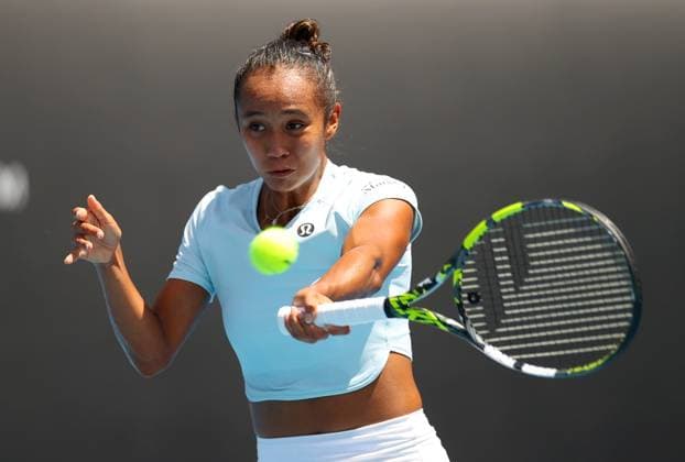 Mandatory Credit: Photo by Ella Ling Shutterstock (13716759dp) Leyla Fernandez of Canada in action Australian Open, Day Two, Tennis, Melbourne Park, Melbourne, Australia - 17 Jan 2023 Australian Open, Day Two, Tennis, Melbourne Park, Melbourne, Australia - 17 Jan 2023 Copyright: xEllaxLing Shutterstockx 13716759dp