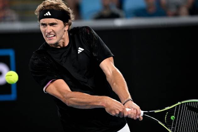 (230117) -- MELBOURNE, Jan. 17, 2023 -- Alexander Zverev of Germany competes during the men s singles 1st round match against Juan Pablo Varillas of Peru at Australian Open tennis tournament, in Melbourne, Australia, Jan. 17, 2023. ) (SP)AUSTRALIA-MELBOURNE-TENNIS-AUSTRALIAN OPEN-DAY 2 GuoxLei 