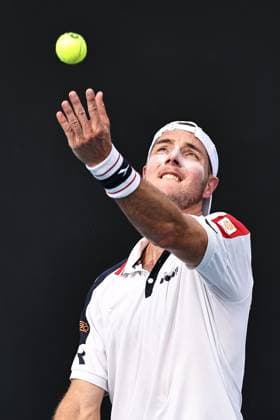 Jan Lennard Struff, GER, during first round of 2023 Australian Open in Melbourne, 17 01 2023