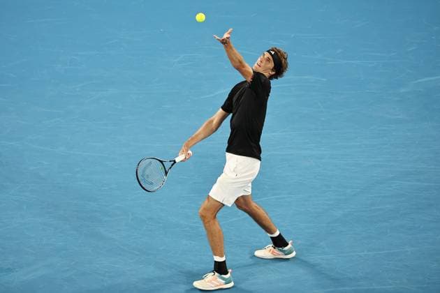 Alexander Zverev, GER, during first round of 2023 Australian Open in Melbourne, 17 01 2023
