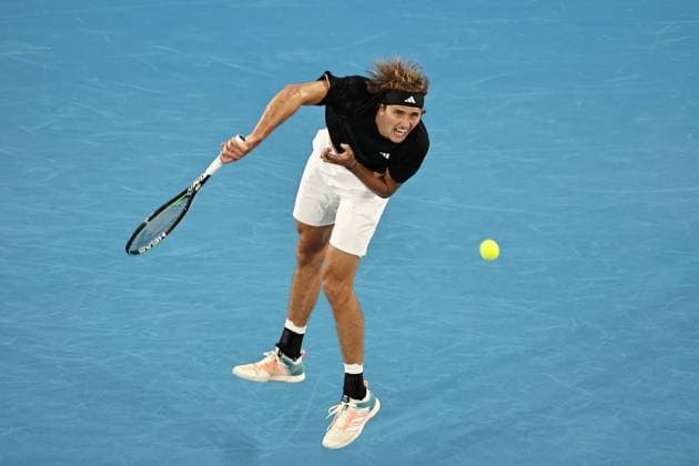 Alexander Zverev, GER, during first round of 2023 Australian Open in Melbourne, 17 01 2023
