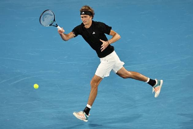 Alexander Zverev, GER, during first round of 2023 Australian Open in Melbourne, 17 01 2023