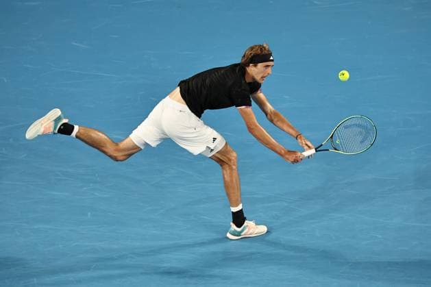 Alexander Zverev, GER, during first round of 2023 Australian Open in Melbourne, 17 01 2023