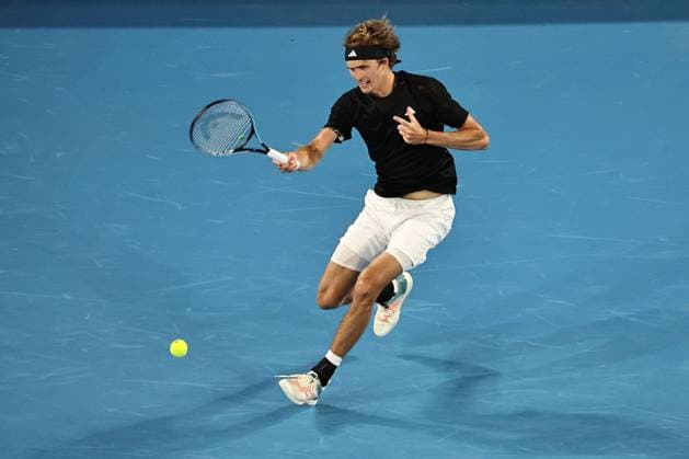 Alexander Zverev, GER, during first round of 2023 Australian Open in Melbourne, 17 01 2023