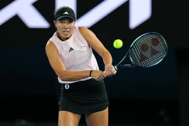Jessica Pegula of USA in action during round 2 match between Jessica Pegula of USA and Aliaksandra Sasnovich Day 3 at the Australian Open Tennis 2023 at Rod Laver Arena, Melbourne, Australia on 18 January 2023. Copyright: xPeterxDovganx 34780645