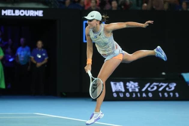 Iga Swiatek of Poland in action during round 2 match between Iga Swiatek of Poland and Camila Osorio of Colombia Day 3 at the Australian Open Tennis 2023 at Rod Laver Arena, Melbourne, Australia on 18 January 2023. Copyright: xPeterxDovganx 34780674