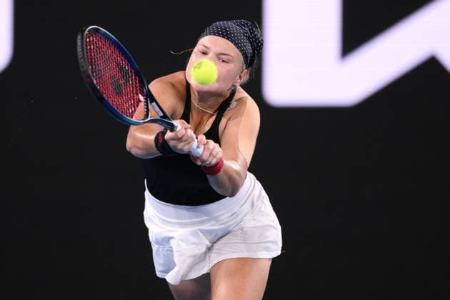 Mandatory Credit: Photo by James Gourley Shutterstock (13716764ah) Diana Shnaider in action during her second round match Australian Open, Day Three, Tennis, Melbourne Park, Melbourne, Australia - 18 Jan 2023 Australian Open, Day Three, Tennis, Melbourne Park, Melbourne, Australia - 18 Jan 2023 Copyright: xJamesxGourley Shutterstockx 13716764ah