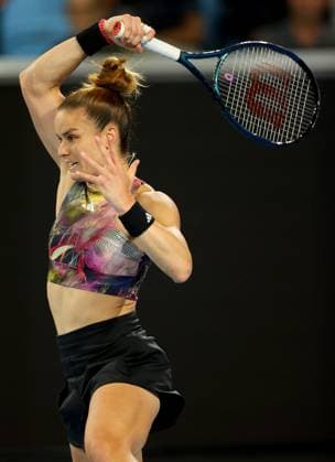 Mandatory Credit: Photo by Ella Ling Shutterstock (13716761g) Maria Sakkari of Greece in action Australian Open, Day Three, Tennis, Melbourne Park, Melbourne, Australia - 18 Jan 2023 Australian Open, Day Three, Tennis, Melbourne Park, Melbourne, Australia - 18 Jan 2023 Copyright: xEllaxLing Shutterstockx 13716761g