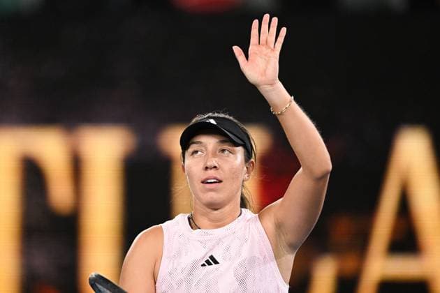 Mandatory Credit: Photo by James Gourley Shutterstock (13716764bl) Jessica Pegula celebrates victory after winning her second round match Australian Open, Day Three, Tennis, Melbourne Park, Melbourne, Australia - 18 Jan 2023 Australian Open, Day Three, Tennis, Melbourne Park, Melbourne, Australia - 18 Jan 2023 Copyright: xJamesxGourley Shutterstockx 13716764bl