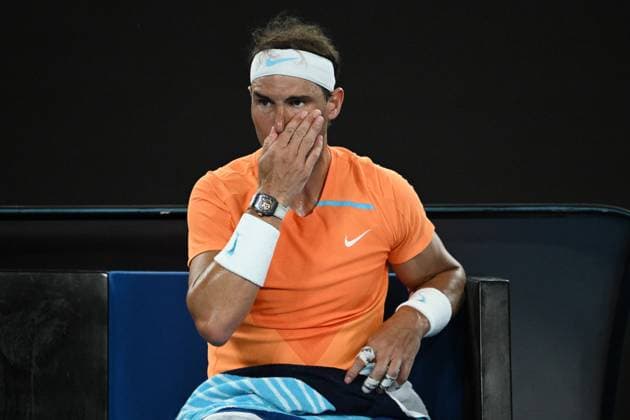 TENNIS AUSTRALIAN OPEN, Rafael Nadal of Spain during his match against Mackenzie McDonald of the USA during the 2023 Australian Open tennis tournament at Melbourne Park in Melbourne, Wednesday, January 18, 2023. ( NO ARCHIVING, EDITORIAL USE ONLY, NO USE IN BOOKS WITHOUT CONSENT MELBOURNE VICTORIA AUSTRALIA  Copyright: xJAMESxROSSx 20230118001753731844