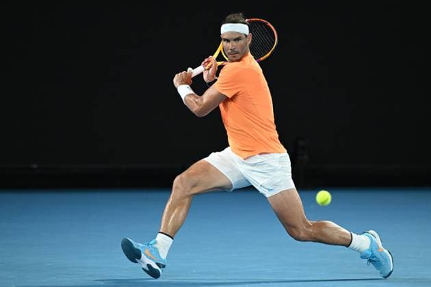 TENNIS AUSTRALIAN OPEN, Rafael Nadal of Spain in action during his match against Mackenzie McDonald of the USA during the 2023 Australian Open tennis tournament at Melbourne Park in Melbourne, Wednesday, January 18, 2023. ( NO ARCHIVING, EDITORIAL USE ONLY, NO USE IN BOOKS WITHOUT CONSENT MELBOURNE VICTORIA AUSTRALIA  Copyright: xDIEGOxFEDELEx 20230118001753758452