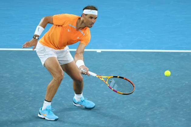 TENNIS AUSTRALIAN OPEN, Rafael Nadal of Spain returns during his match against Mackenzie McDonald of the USA during the 2023 Australian Open tennis tournament at Melbourne Park in Melbourne, Wednesday, January 18, 2023. ( NO ARCHIVING, EDITORIAL USE ONLY, NO USE IN BOOKS WITHOUT CONSENT MELBOURNE VICTORIA AUSTRALIA  Copyright: xDIEGOxFEDELEx 20230118001753763761