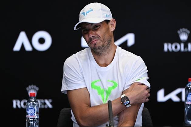 TENNIS AUSTRALIAN OPEN, Rafael Nadal of Spain at a press conference, PK, Pressekonferenz after losing his match against Mackenzie McDonald of the USA during the 2023 Australian Open tennis tournament at Melbourne Park in Melbourne, Wednesday, January 18, 2023. ( NO ARCHIVING, EDITORIAL USE ONLY, NO USE IN BOOKS WITHOUT CONSENT MELBOURNE VICTORIA AUSTRALIA  Copyright: xLUKASxCOCHx 20230118001753787704