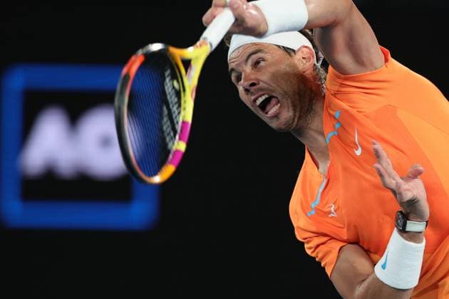 Rafael Nadal of Spain in action during round 2 match between Rafael Nadal of Spain and Mackenzie McDonald of USA Day 3 at the Australian Open Tennis 2023 at Rod Laver Arena, Melbourne, Australia on 18 January 2023. Copyright: xPeterxDovganx 34780710