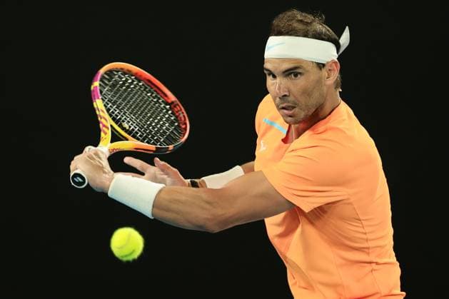 Rafael Nadal of Spain in action during round 2 match between Rafael Nadal of Spain and Mackenzie McDonald of USA Day 3 at the Australian Open Tennis 2023 at Rod Laver Arena, Melbourne, Australia on 18 January 2023. Copyright: xPeterxDovganx 34780722