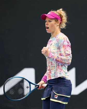 Laura Siegemund GER makes fist and cheers, jubilation,joy,emotion, Australian Open 2023, Melbourne Park, Melbourne, Victoria, Australia Copyright: xJuergenxHasenkopfx