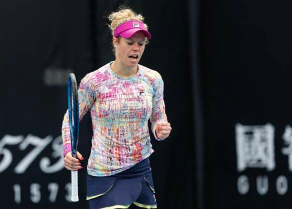 Laura Siegemund GER makes fist and cheers, jubilation,joy,emotion, Australian Open 2023, Melbourne Park, Melbourne, Victoria, Australia Copyright: xJuergenxHasenkopfx