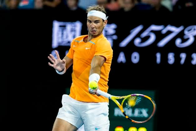 MELBOURNE, VIC - JANUARY 18: Rafael Nadal of Spain in action during Round 2 of the 2023 Australian Open on January 18 2023, at Melbourne Park in Melbourne, Australia. (Photo by Jason Heidrich Icon Sportswire) TENNIS: JAN 18 Australian Open Icon220118140