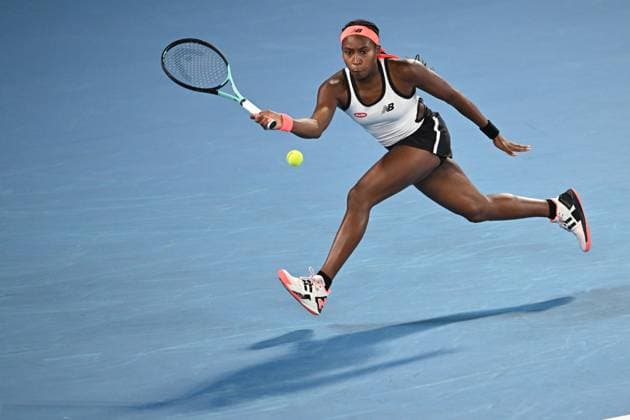 Mandatory Credit: Photo by James Gourley Shutterstock (13716764hd) Coco Gauff in action during her second round match Australian Open, Day Three, Tennis, Melbourne Park, Melbourne, Australia - 18 Jan 2023 Australian Open, Day Three, Tennis, Melbourne Park, Melbourne, Australia - 18 Jan 2023 Copyright: xJamesxGourley Shutterstockx 13716764hd
