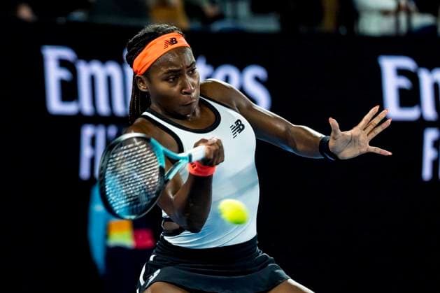 MELBOURNE, VIC - JANUARY 18: Coco Gauff of the United States of America in action during Round 2 of the 2023 Australian Open on January 18 2023, at Melbourne Park in Melbourne, Australia. (Photo by Jason Heidrich Icon Sportswire) TENNIS: JAN 18 Australian Open Icon220118187