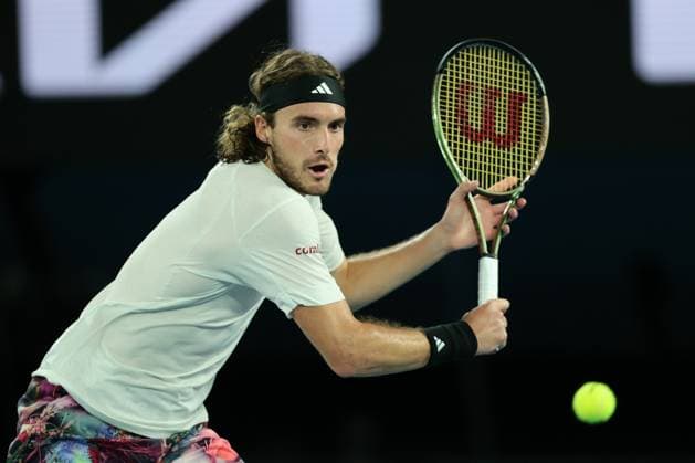 Stefanos Tsitsipas of Greece in action during round 2 match between Stefanos Tsitsipas of Greece and Rinky Hijikata of Australia Day 3 at the Australian Open Tennis 2023 at Rod Laver Arena, Melbourne, Australia on 18 January 2023. Copyright: xPeterxDovganx 34780863