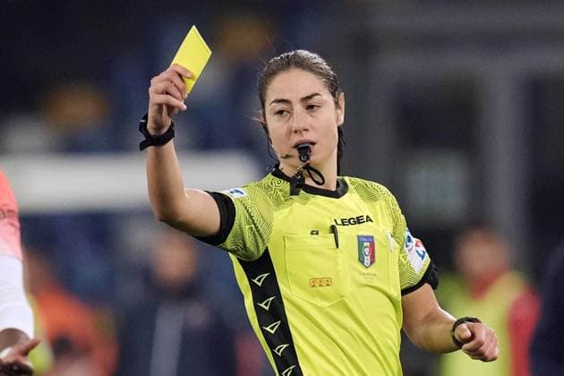 Italy: Italy Cup football match SSC Napoli v US Cremonese - Maria Sole Ferrieri Caputi referee during the Coppa Italia match between SSC Napoli and US Cremonese at Stadio Diego Armando Maradona Naples Italy on 17 January 2023. Naples Italy Copyright: Fotoagenzia Copyright: xx