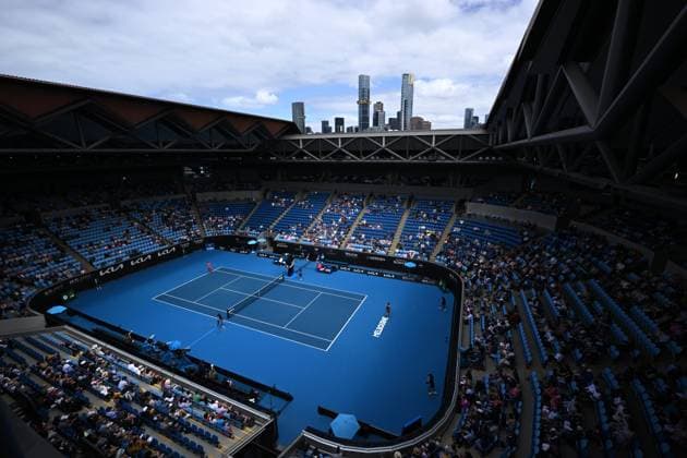 TENNIS AUSTRALIAN OPEN, General view of play on Margaret Court during the 2nd round match between Veronika Kudermetova of Russia and Katie Volynets of the USA at the 2023 Australian Open tennis tournament at Melbourne Park in Melbourne, Thursday, January 19, 2023. ( NO ARCHIVING, EDITORIAL USE ONLY, NO USE IN BOOKS WITHOUT CONSENT MELBOURNE VICTORIA AUSTRALIA  Copyright: xJAMESxROSSx 20230119001754109018