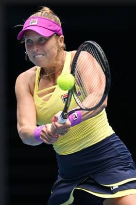 TENNIS AUSTRALIAN OPEN, Shelby Rogers of the USA returns to Aryna Sabalenka of Belarus during their 2nd round match at the 2023 Australian Open tennis tournament at Melbourne Park in Melbourne, Thursday, January 19, 2023. ( NO ARCHIVING, EDITORIAL USE ONLY, NO USE IN BOOKS WITHOUT CONSENT MELBOURNE VICTORIA AUSTRALIA  Copyright: xLUKASxCOCHx 20230119001754117551