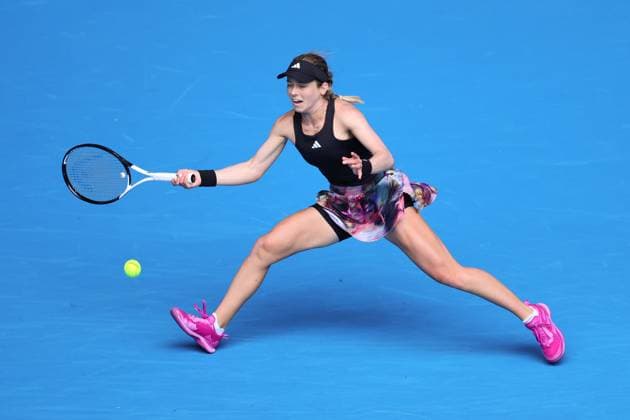 Katie Volynets of USA in action during round 2 match between Katie Volynets of USA and Veronika Kudermetova Day 4 at the Australian Open Tennis 2023 at Margaret Court Arena, Melbourne, Australia on 19 January 2023. Copyright: xPeterxDovganx 34780903