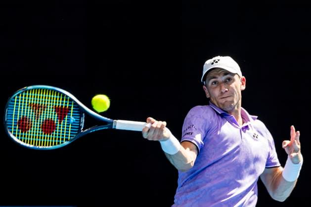 MELBOURNE, VIC - JANUARY 19: Casper Ruud of Norway in action during Round 2 of the 2023 Australian Open on January 19 2023, at Melbourne Park in Melbourne, Australia. (Photo by Jason Heidrich Icon Sportswire) TENNIS: JAN 19 Australian Open Icon220119134
